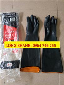 Trung Quốc Găng tay cao su chống Axit dài 55cm
